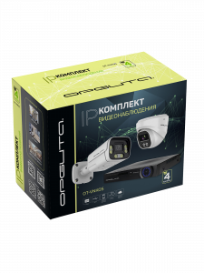 Готовый комплект видеонаблюдения на 4 IP камеры 3MP Орбита OT-VNK05